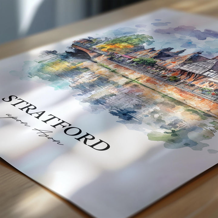 Stratford-upon-Avon, England – Watercolor Art Print