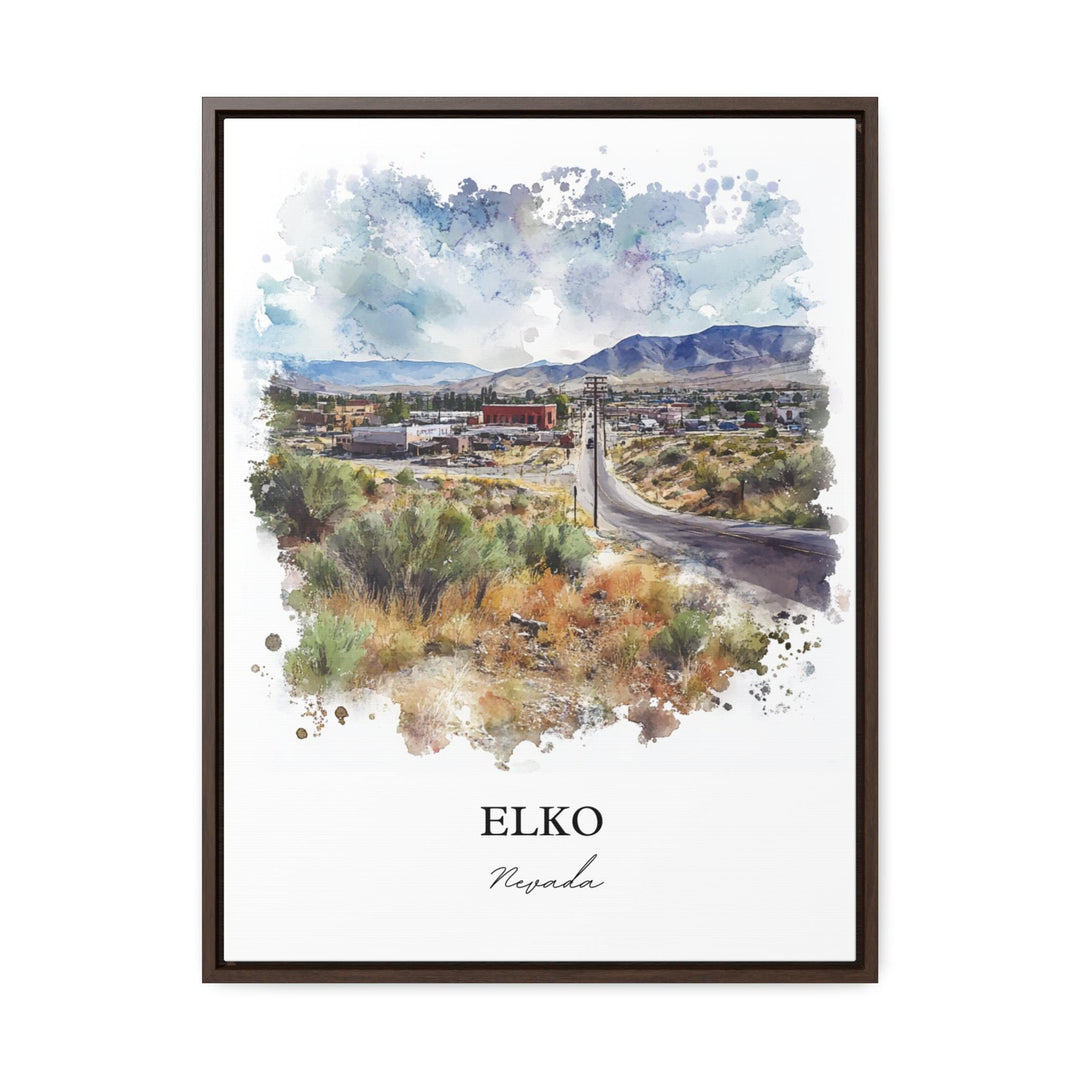 Elko Nevada Wall Art, Elko NV Print, Nevada Watercolor Art, Elko NV Gift, Travel Print, Travel Poster, Housewarming Gift