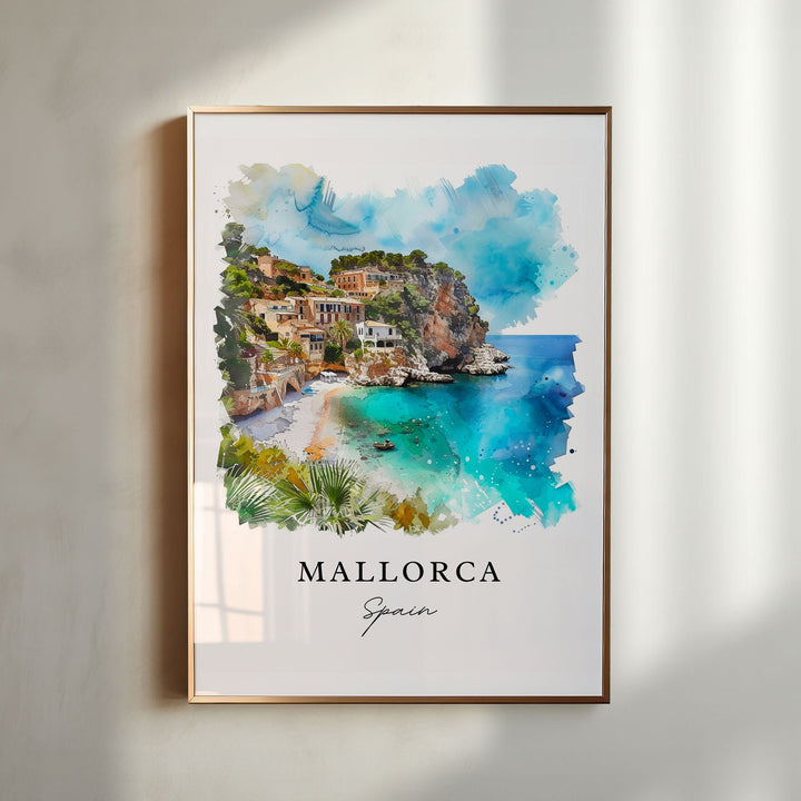 Mallorca Art Print, Spain Print, Mallorca Wall Art, Balearic Islands Gift, Travel Print, Travel Poster, Travel Gift, Housewarming Gift