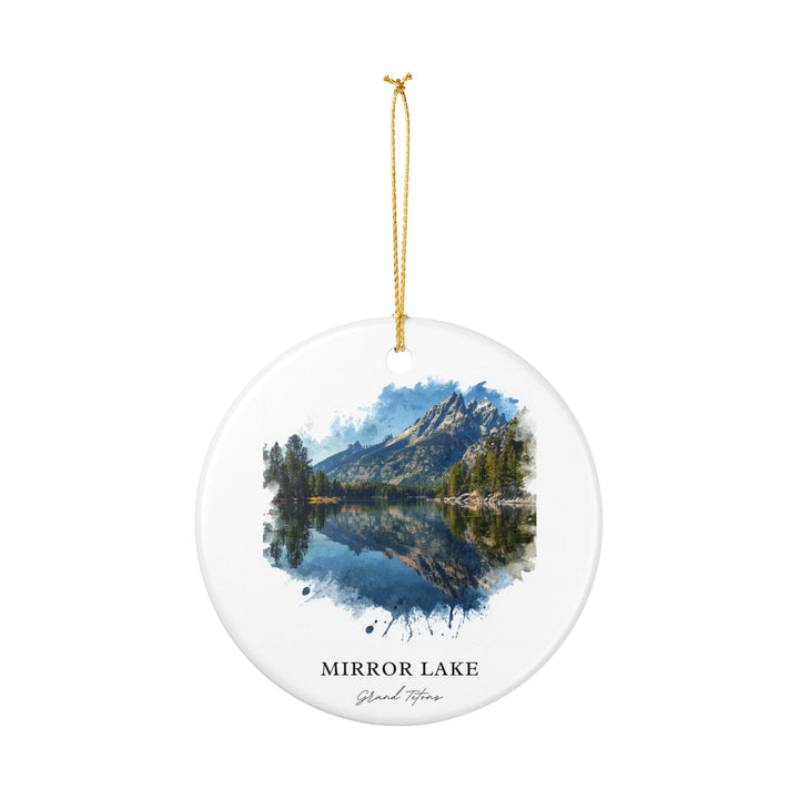 Mirror Lake Ornament: Unique Mirror Lake Souvenir, Grand Tetons Xmas Decor, and Authentic Tetons Gift