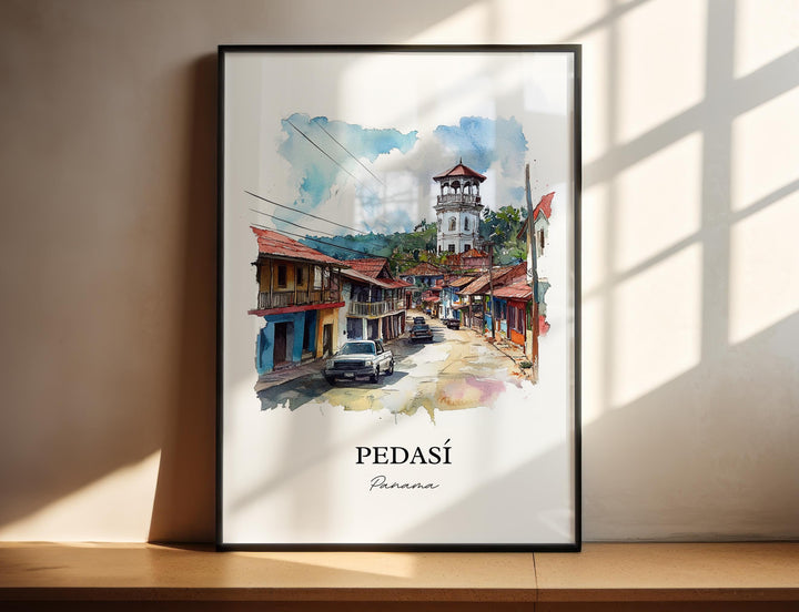 Pedasí Panama Wall Art, Pedasí Print, Panama Watercolor Art, Azuero Peninsula Panama Gift, Travel Print, Travel Poster, Housewarming Gift
