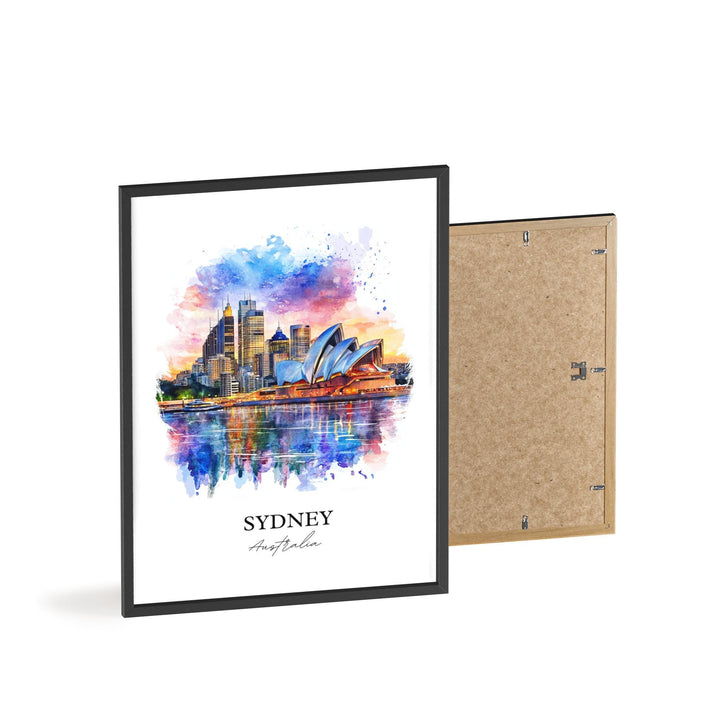 Sydney Wall Art, Sydney Skyline Print, Australia Watercolor Art, Sydney Australia Gift, Travel Print, Travel Poster, Housewarming Gift