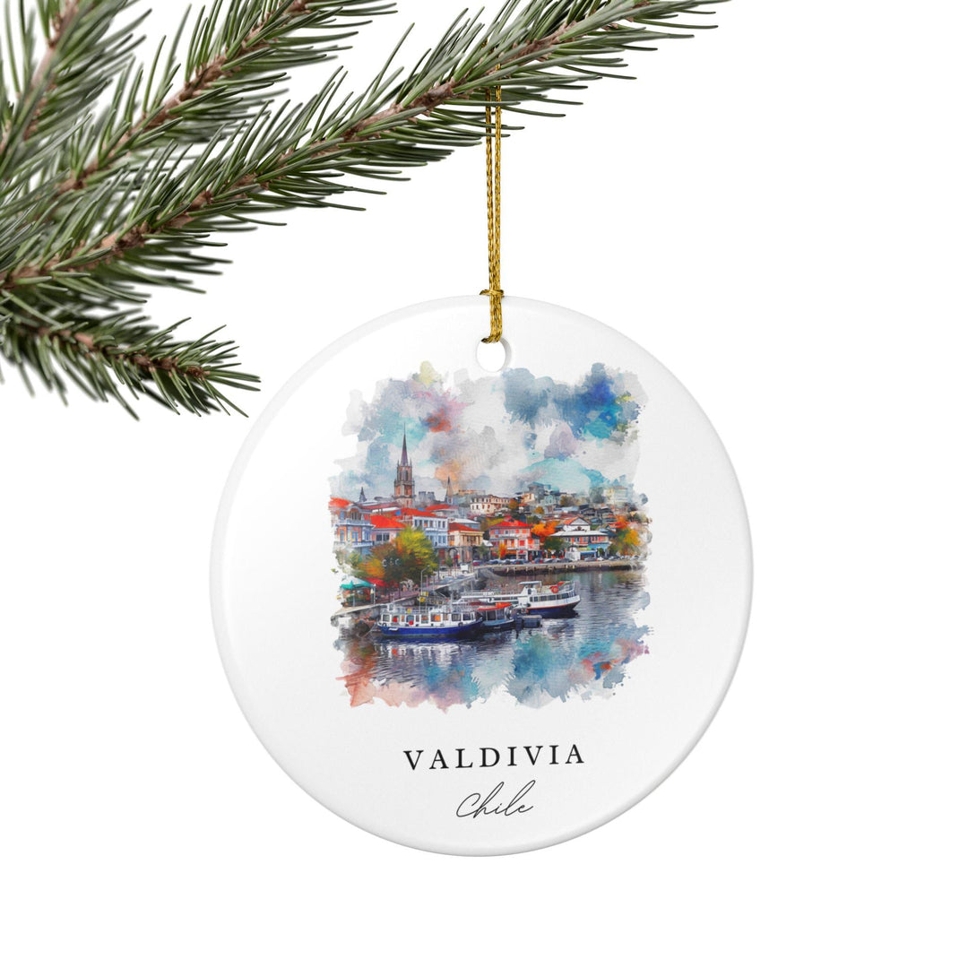 Valdivia Chile Ornament: Unique Valdivia Souvenir, Valdivia Chile Xmas Decor, and Authentic Chile Gift