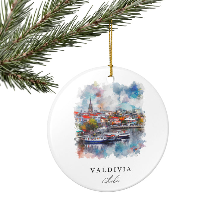 Valdivia Chile Ornament: Unique Valdivia Souvenir, Valdivia Chile Xmas Decor, and Authentic Chile Gift