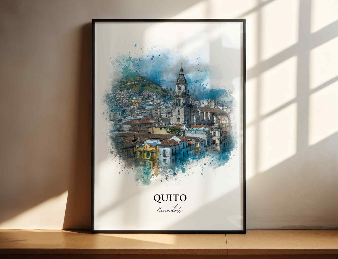 Quito, Ecuador – Watercolor Art Print
