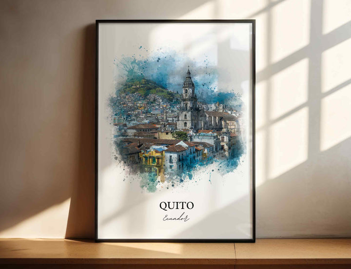 Quito, Ecuador – Watercolor Art Print