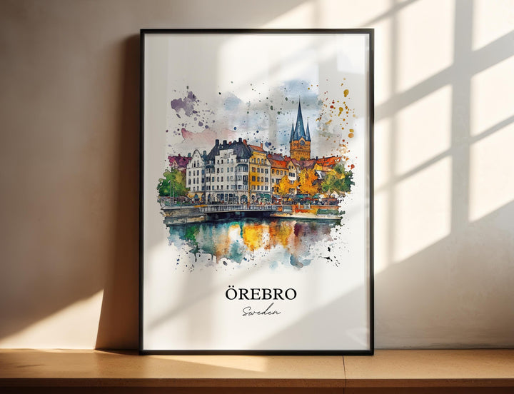 Orebro, Sweden – Watercolor Art Print