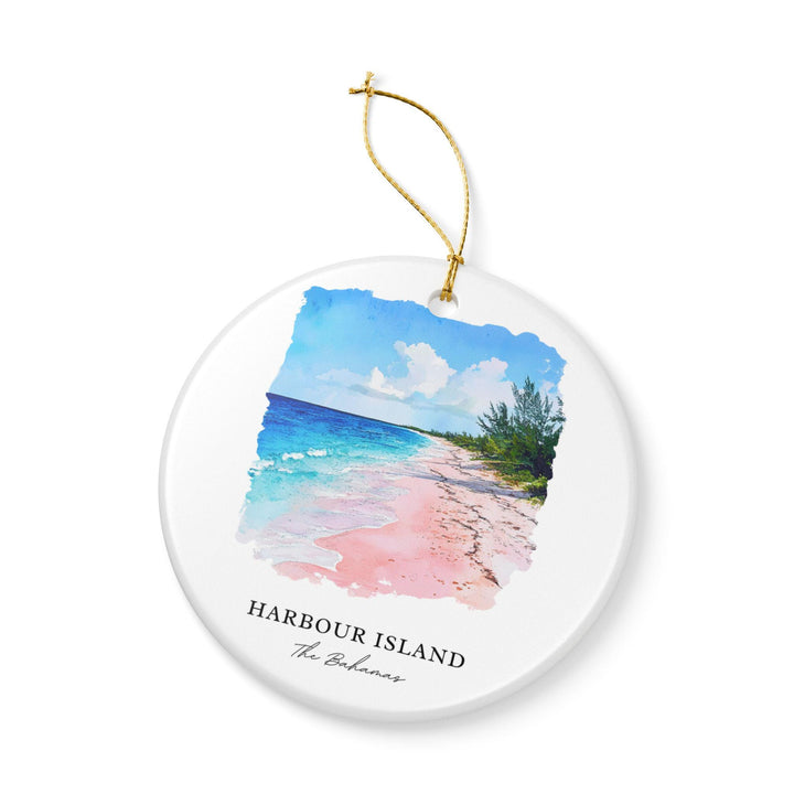 Harbour Island Ornament: Unique Bahamas Souvenir, Harbour Island Xmas Decor, and Authentic Harbour Island Gift
