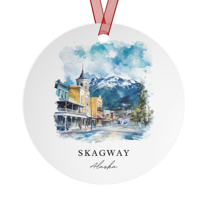 Skagway Ornament: Unique Skagway Alaska Souvenir, Skagway Xmas Decor, and Authentic Alaskan Gift