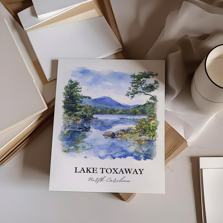 Lake Toxaway Wall Art, Cashiers NC Print, North Carolina Artwork, Lake Toxaway Gift, Travel Print, Travel Poster, Housewarming Gift