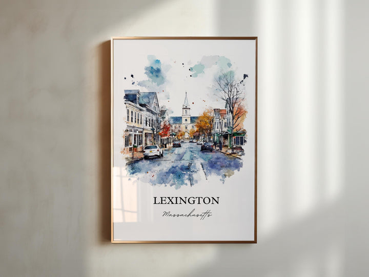 Lexington MA Wall Art - Massachusetts Print