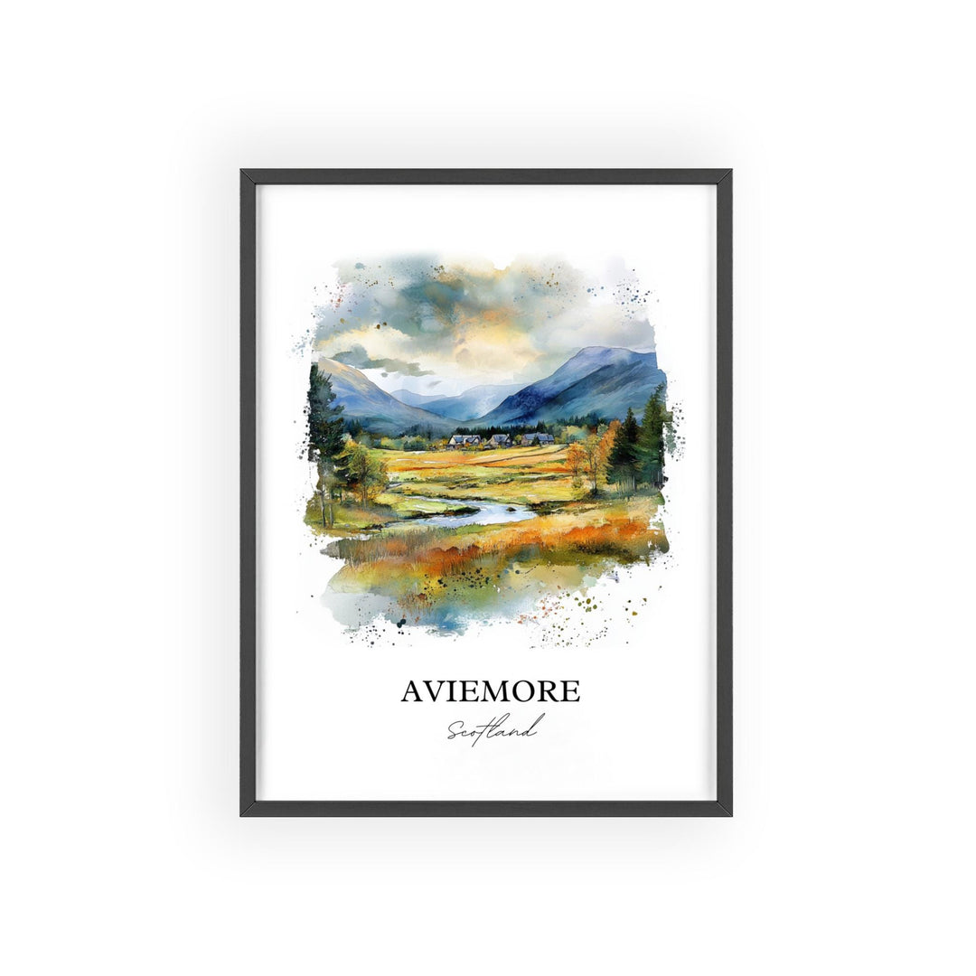 Aviemore, Scotland – Watercolor Art Print