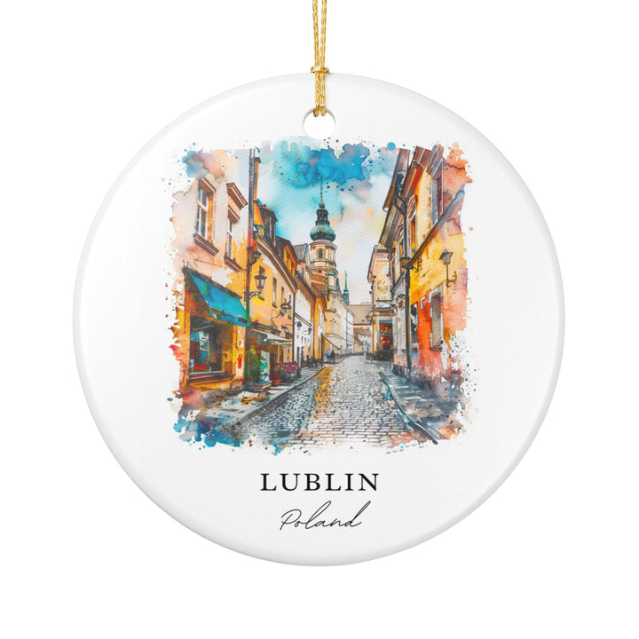 Lublin Poland Ornament: Unique Lublin Souvenir, Lublin Xmas Decor, and Authentic Lublin Poland Gift