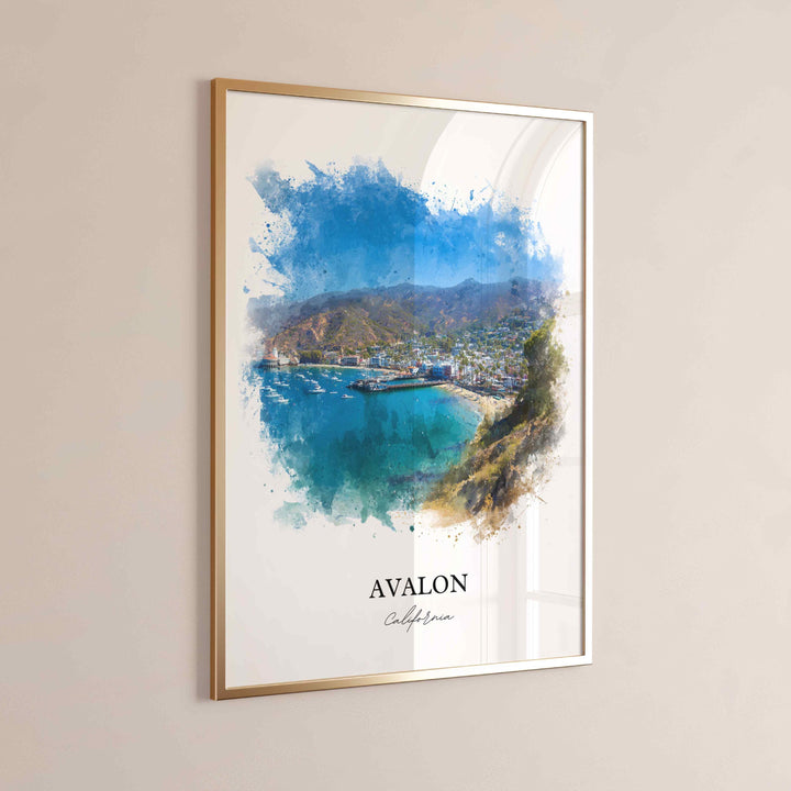 Avalon, California – Watercolor Art Print