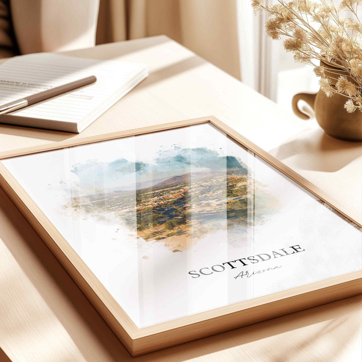Scottsdale, Arizona – Watercolor Art Print