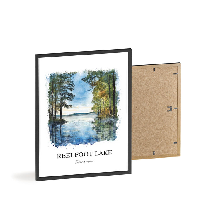 Reelfoot Lake Wall Art, Tiptonville TN Print, Tennessee Watercolor Art, Reelfoot Lake Gift, Travel Print, Travel Poster, Housewarming Gift