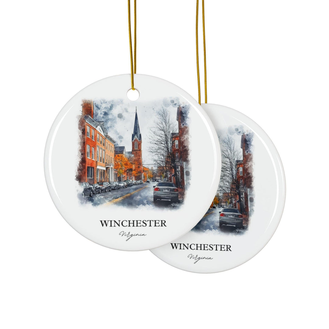 Winchester Virginia Ornament: Unique Winchester VA Souvenir, Winchester VA Xmas Decor, and Authentic Virginia Gift