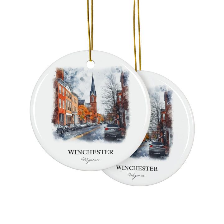 Winchester Virginia Ornament: Unique Winchester VA Souvenir, Winchester VA Xmas Decor, and Authentic Virginia Gift