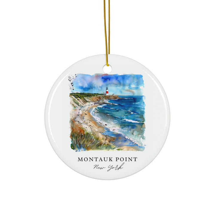 Montauk Point Ornament: Unique Montauk NY Souvenir, Montauk Xmas Decor, and Authentic Montauk NY Gift