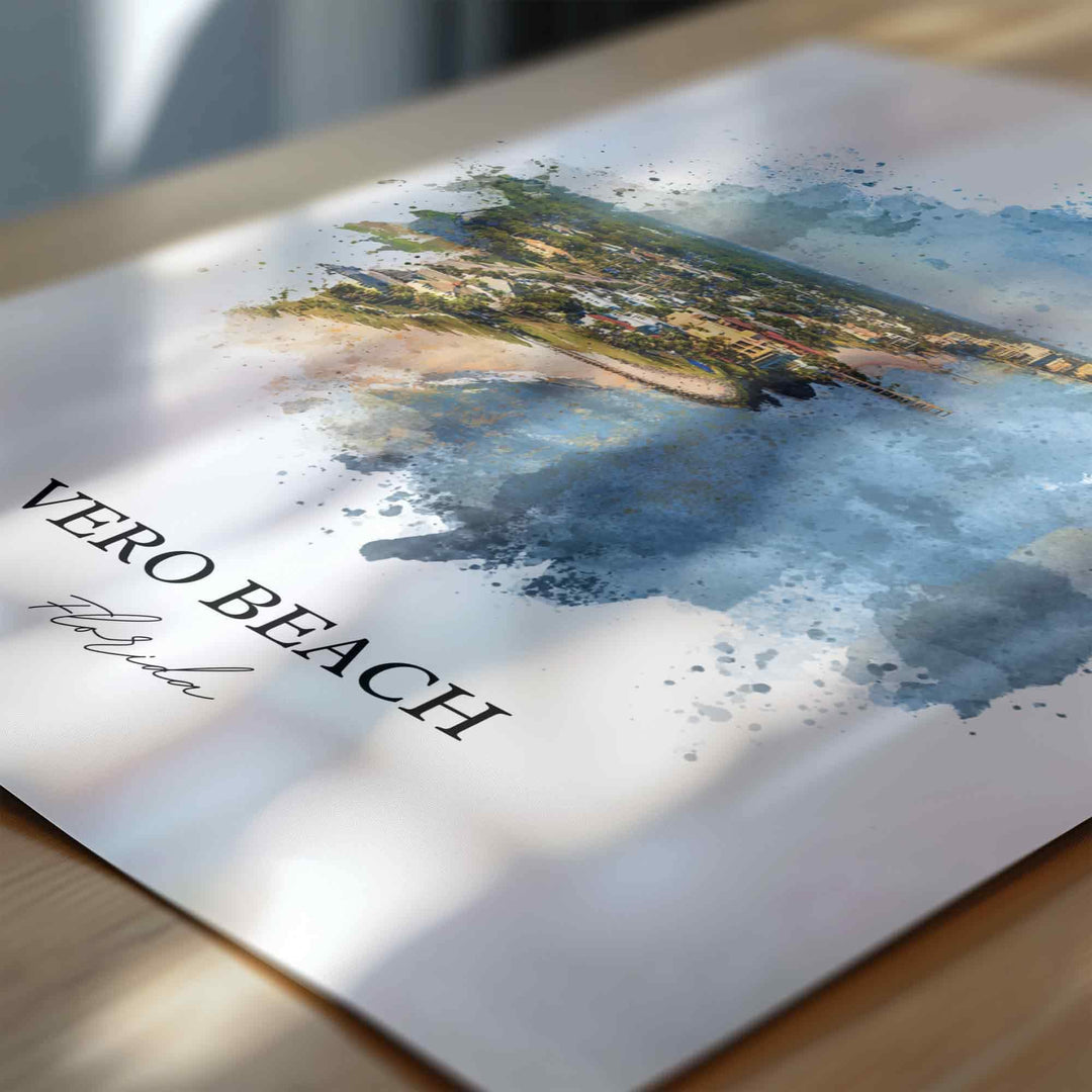 Vero Beach, FL – Watercolor Art Print