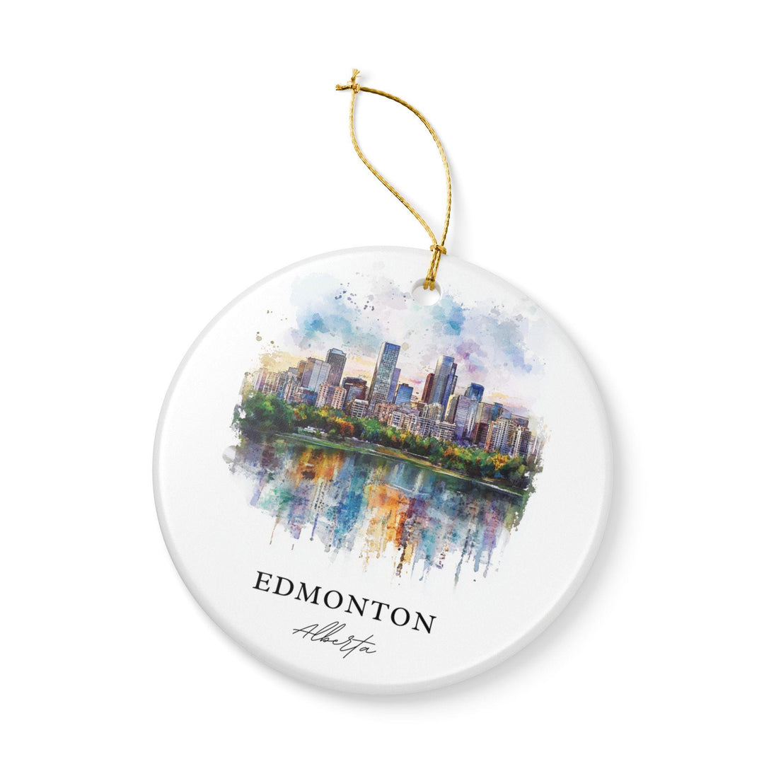 Edmonton Ornament: Unique Edmonton Souvenir, Edmonton Xmas Decor, and Authentic Edmonton Gift