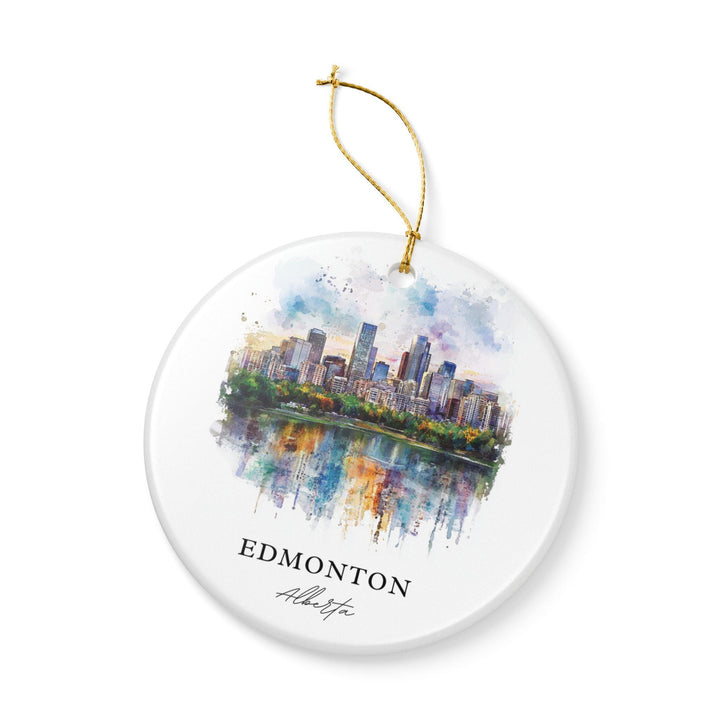 Edmonton Ornament: Unique Edmonton Souvenir, Edmonton Xmas Decor, and Authentic Edmonton Gift