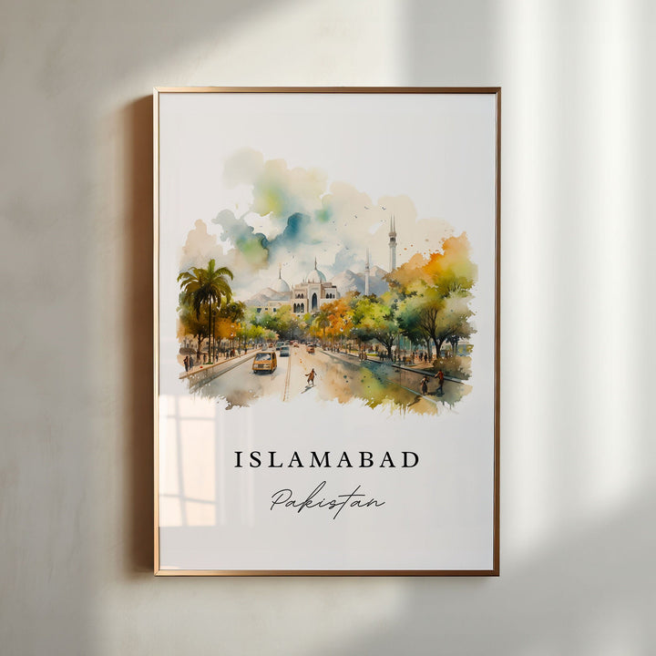 Islamabad Pakistan wall art - Pakistan, Islamabad poster print, Islamabad Wedding gift, Birthday present, Custom Text, Perfect Gift