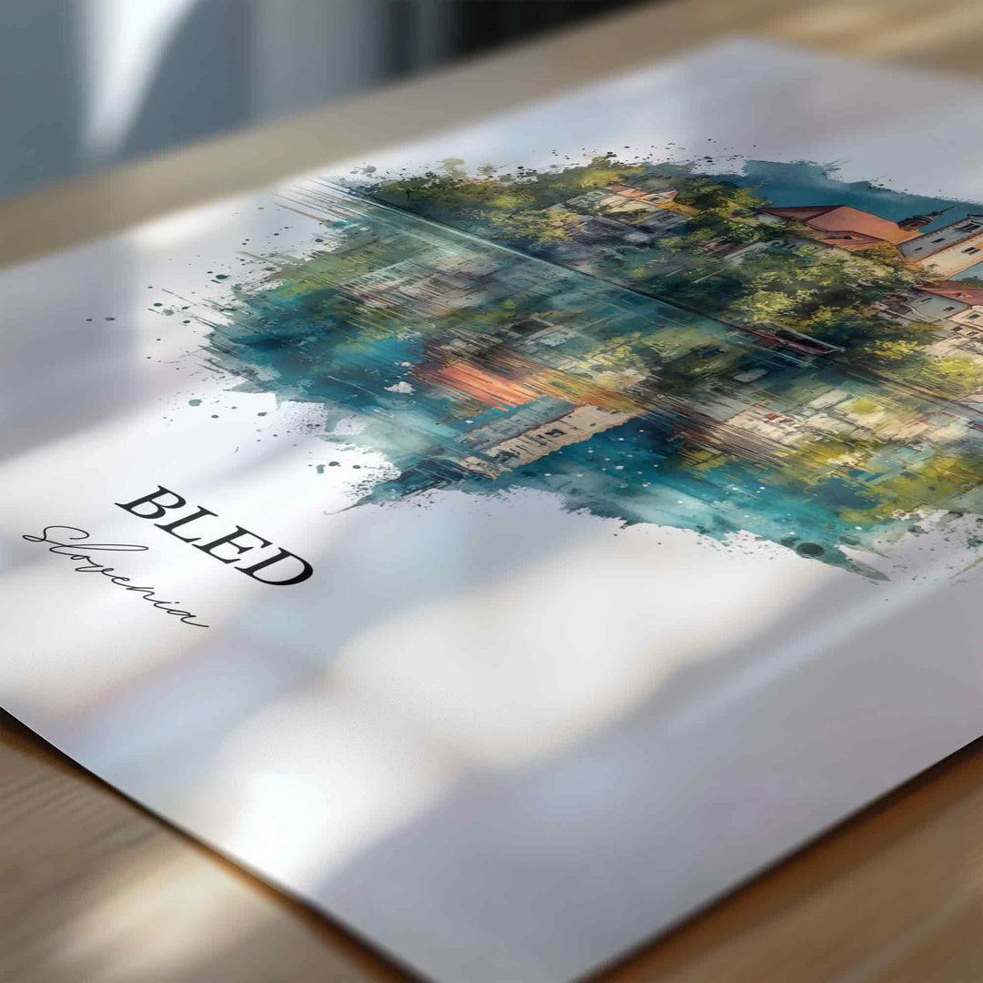Bled, Slovenia – Watercolor Art Print