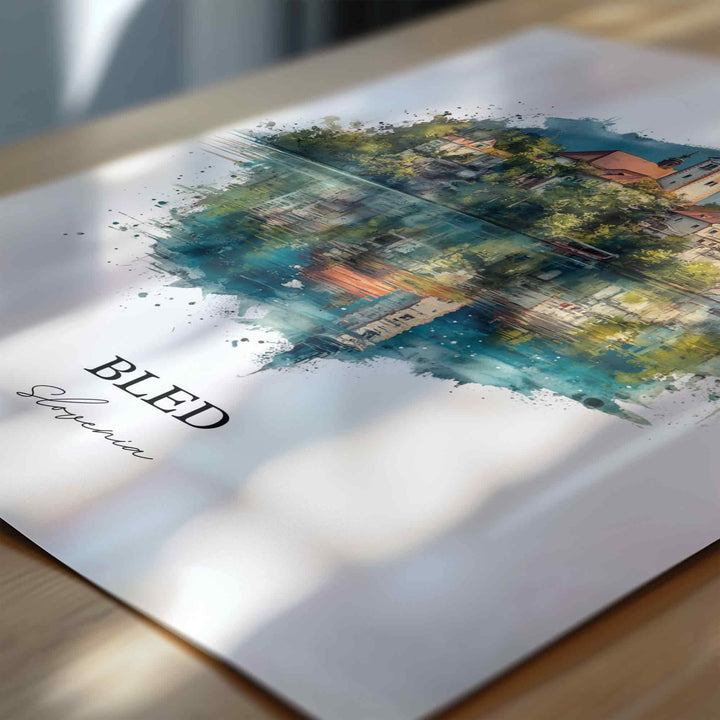 Bled, Slovenia – Watercolor Art Print