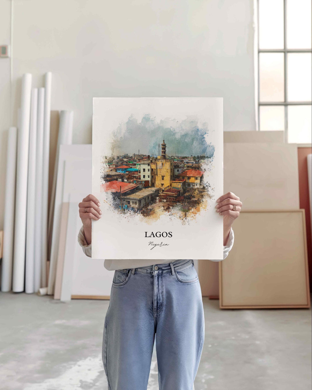 Lagos, Nigeria – Watercolor Art Print