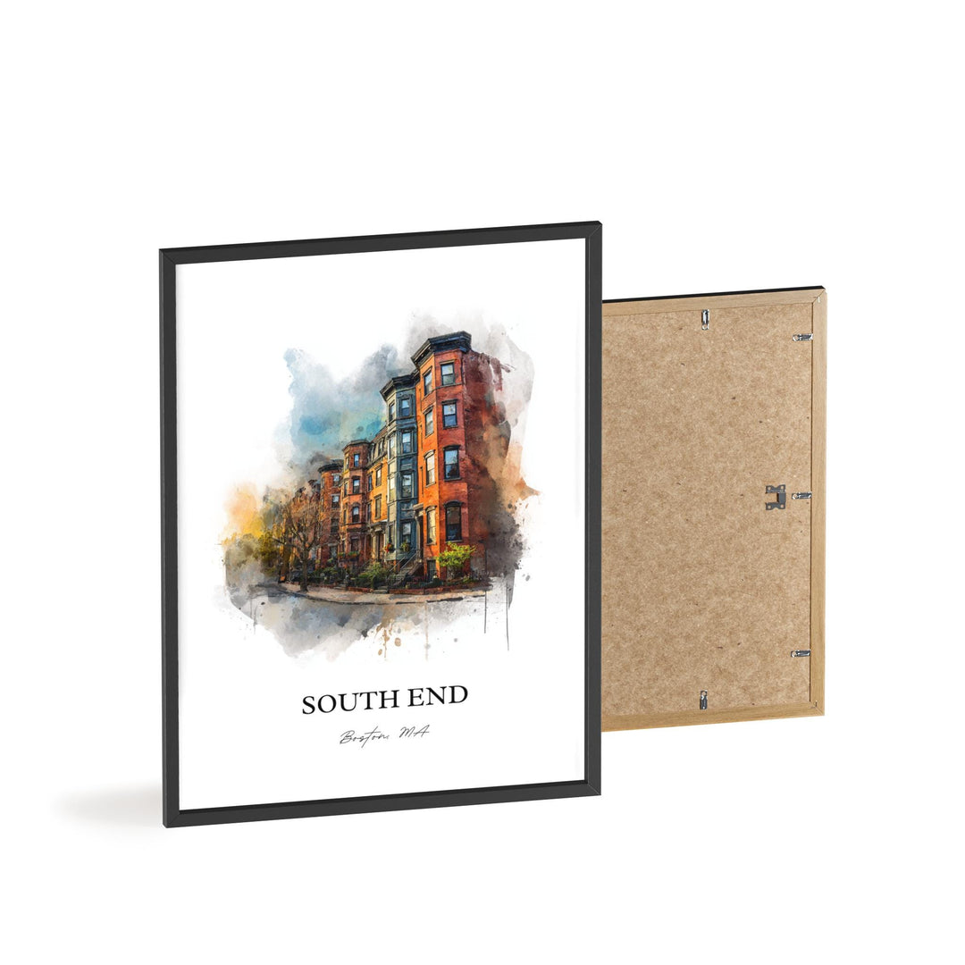 South End, Massachusetts – Watercolor Art Print