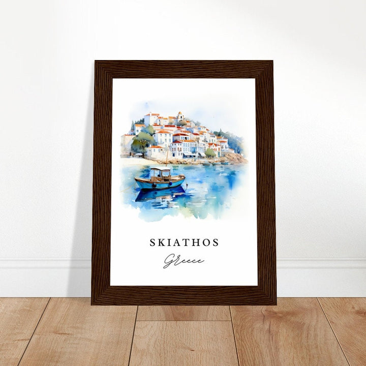 Skiathos Greece wall art - Greece, Skiathos poster, Skiathos Wedding gift, Birthday present, Custom Text, Personalised Gift