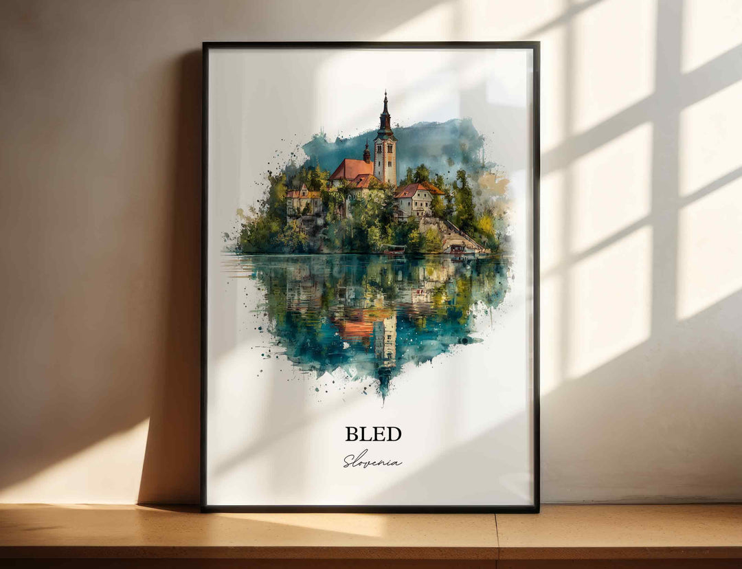 Bled, Slovenia – Watercolor Art Print