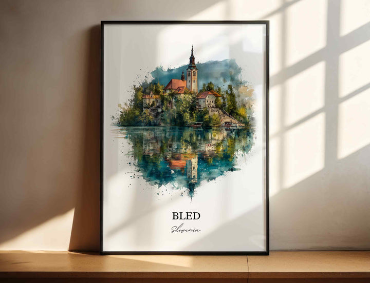 Bled, Slovenia – Watercolor Art Print