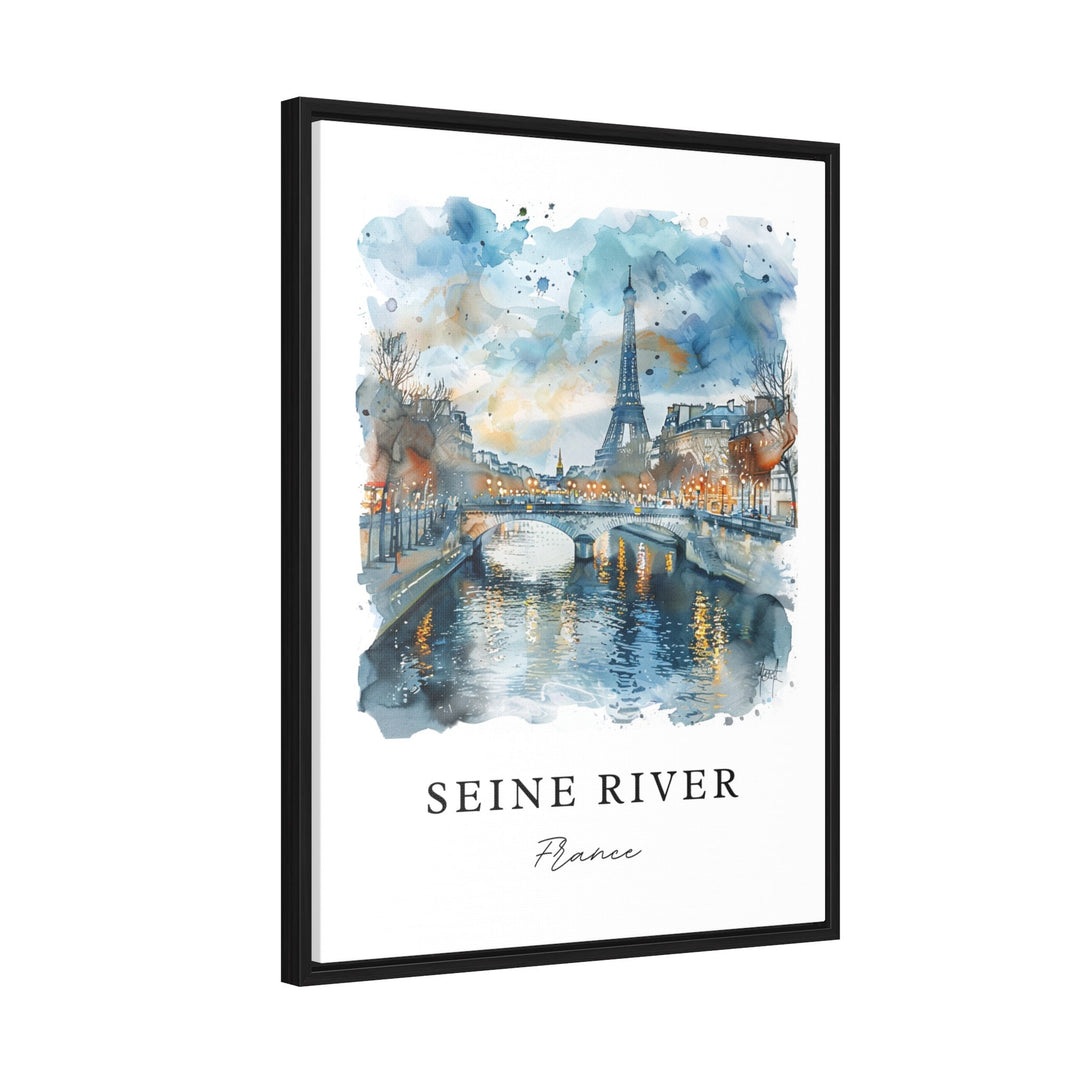 Seine River Art, Seine River Paris Print, Seine River Watercolor, Seine River France Gift,