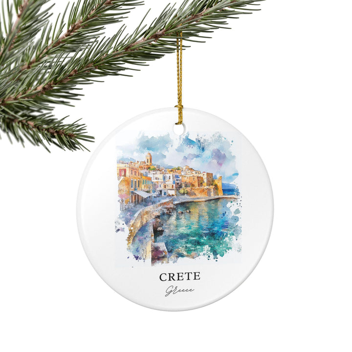 Crete Greece Ornament: Unique Crete Souvenir, Crete Xmas Decor, and Authentic Crete Greece Gift