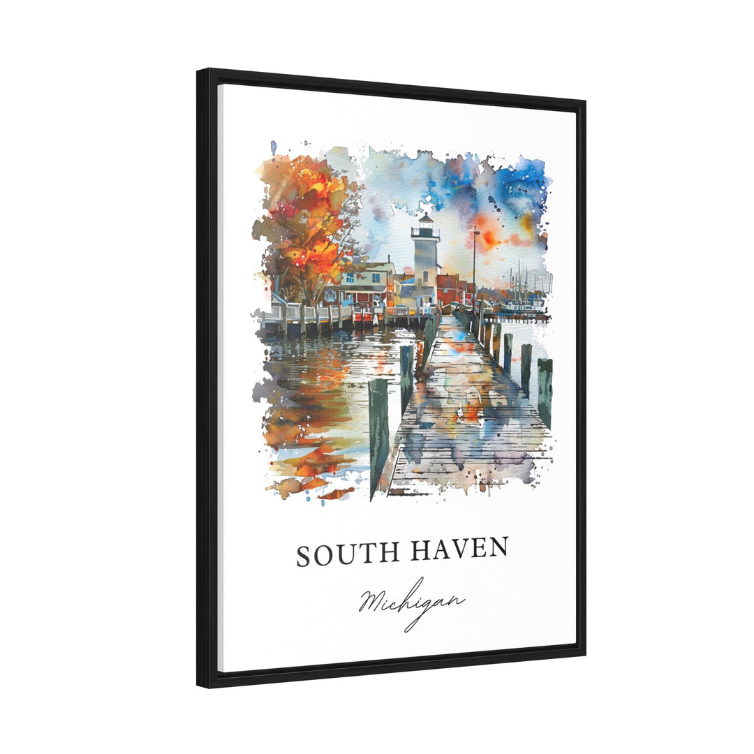 South Haven MI Art, South Haven Print, South Haven Watercolor, South Haven Gift, Van Buren MI