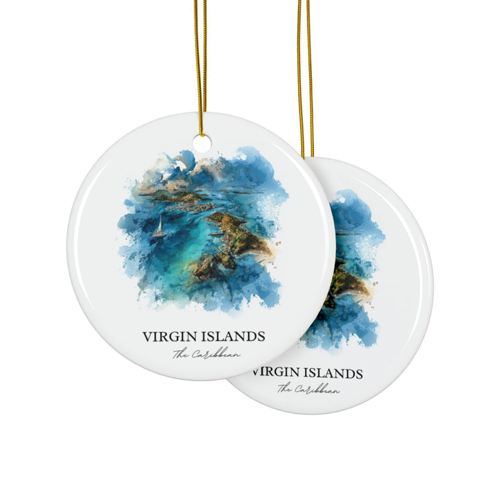 Virgin Islands Ornament: Unique Caribbean Souvenir, Caribbean Xmas Decor, and Authentic Virgin Islands Gift