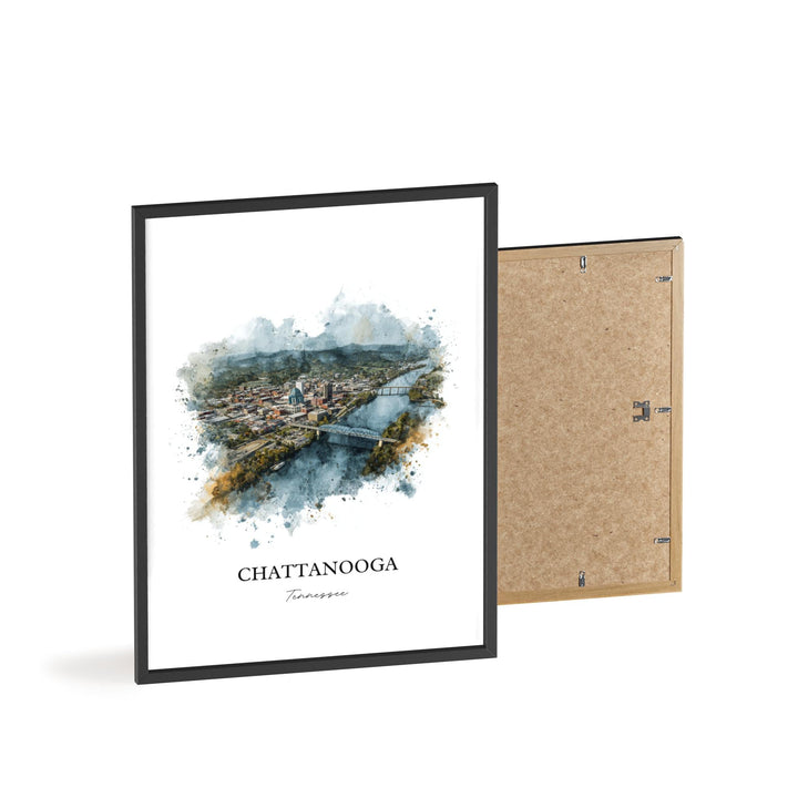 Chattanooga, Tennessee – Watercolor Art Print