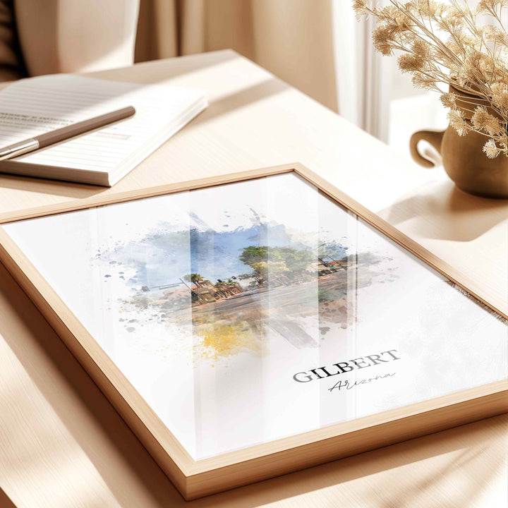 Gilbert, Arizona – Watercolor Art Print