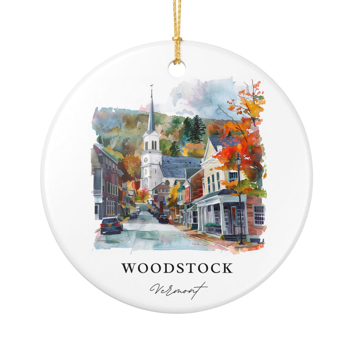 Woodstock VT Ornament: Unique Woodstock VT Souvenir, Vermont Xmas Decor, and Authentic Woodstock VT Gift