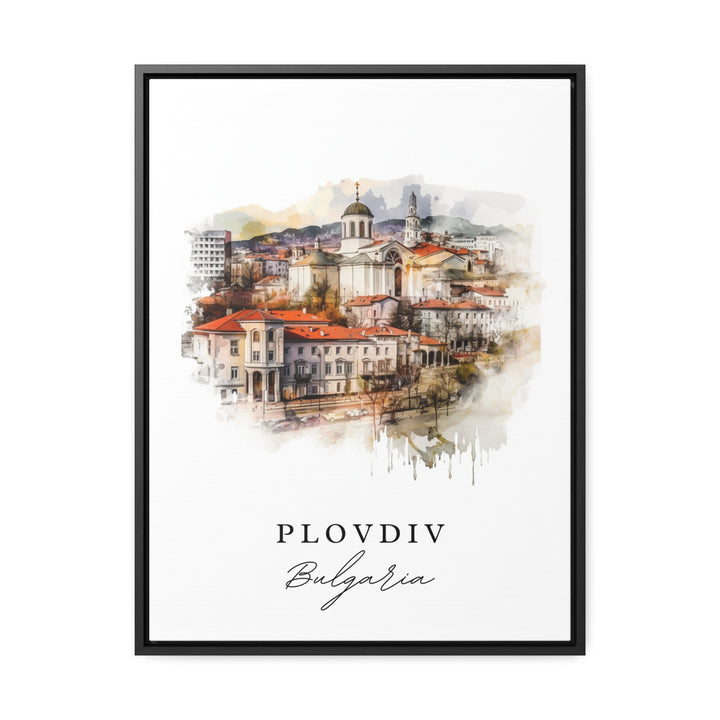 Plovdiv Bulgaria wall art - Bulgaria, Plovdiv poster, Plovdiv Wedding gift, Plovdiv Birthday present, Custom Text, Personalized Gift