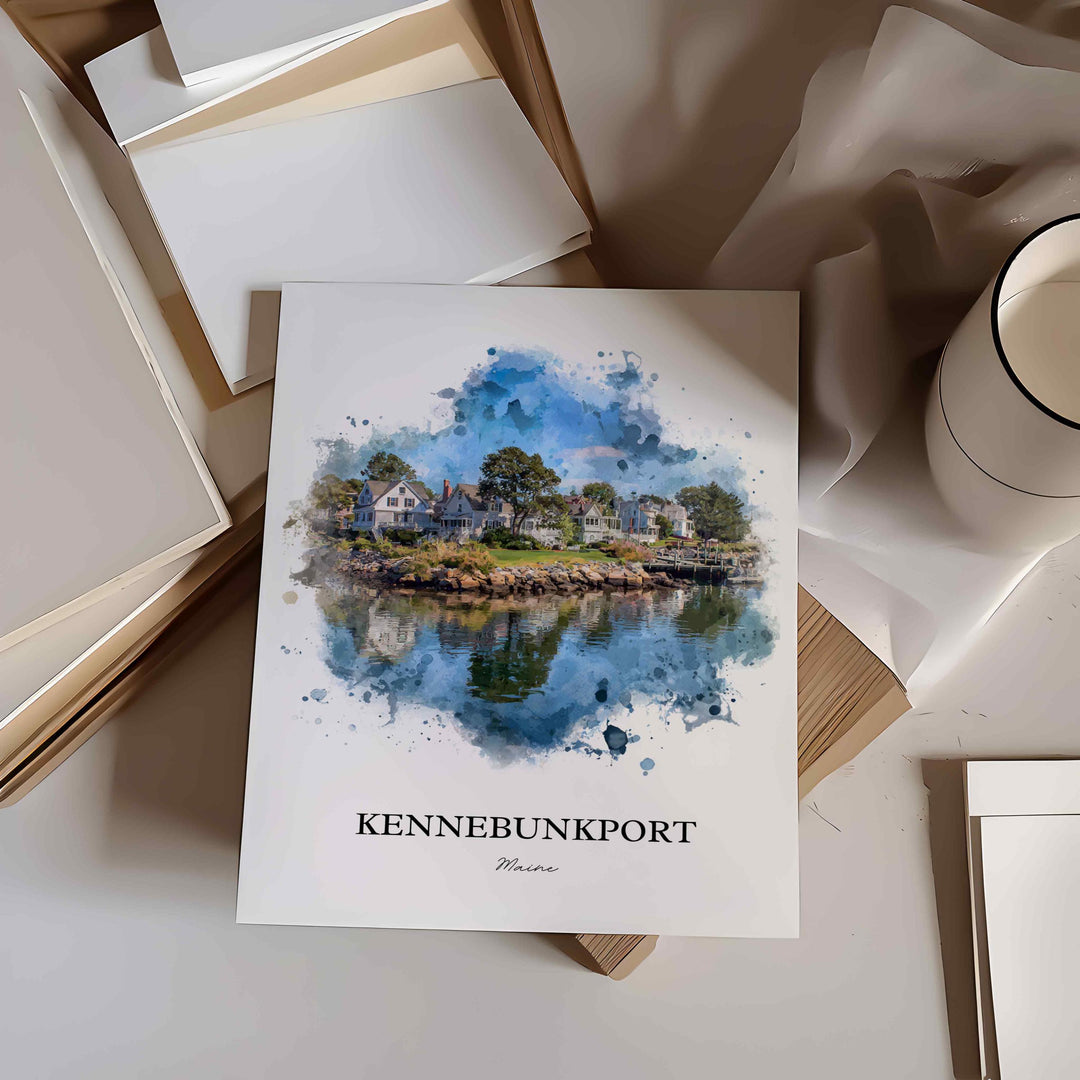 Kennebunkport, Maine – Watercolor Art Print