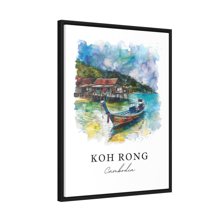 Koh Rong Wall Art, Koh Rong Print, Cambodia Watercolor Art, Koh Rong Cambodia Gift,