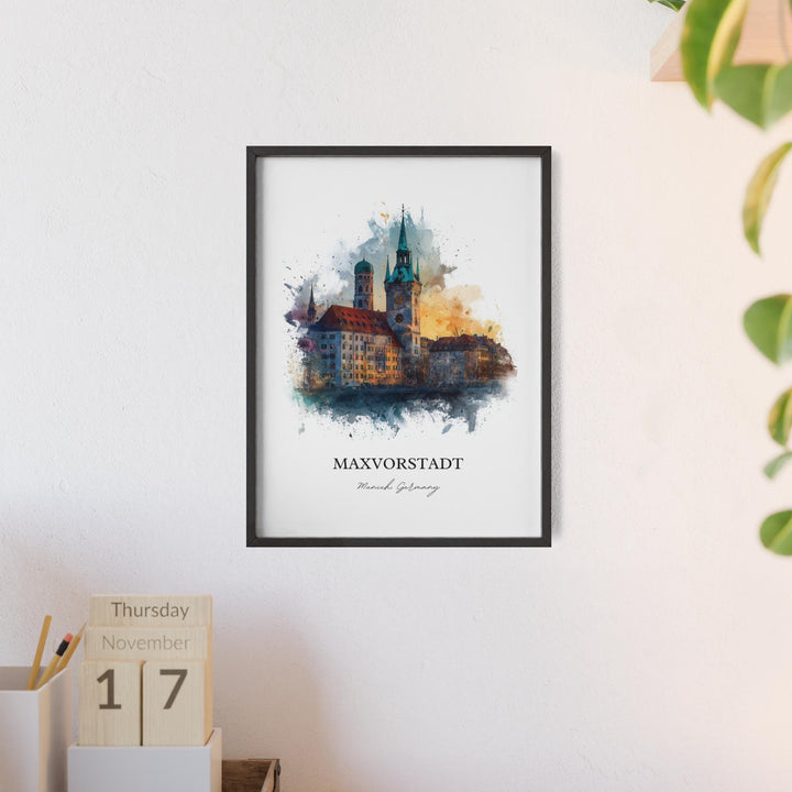 Maxvorstadt, Germany – Watercolor Art Print