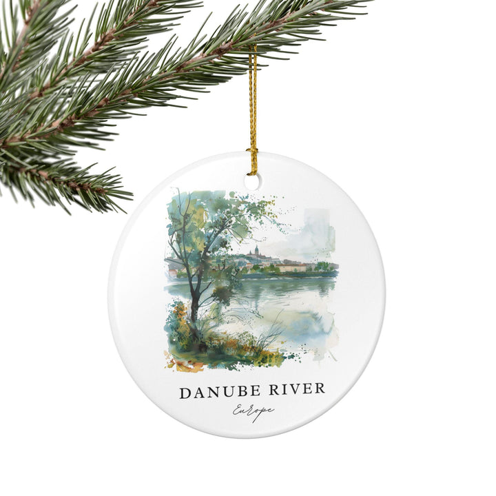 Danube River Ornament: Unique Danube River Souvenir, Danube River Xmas Decor, and Authentic Danube River Gift