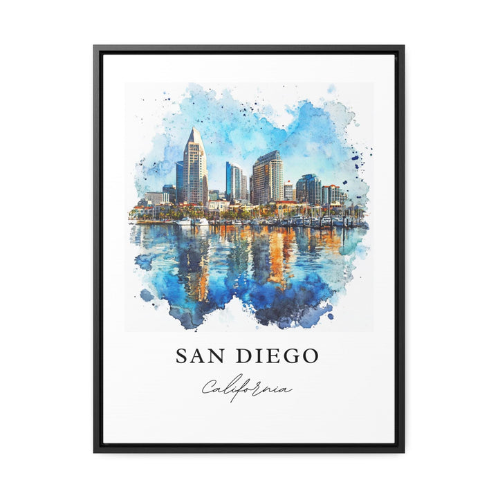 San Diego Wall Art, San Diego CA Print, San Diego Watercolor Art, San Diego California Gift,