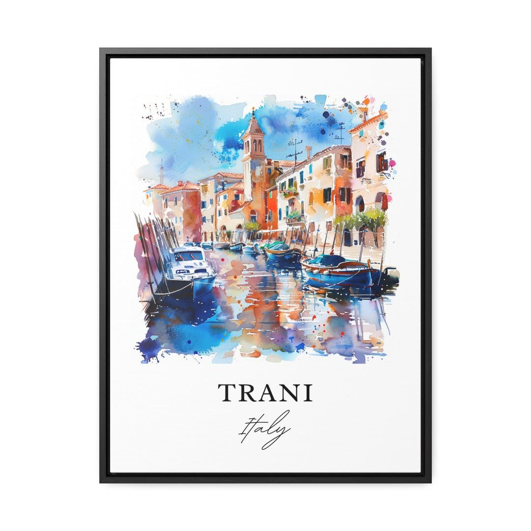 Trani Apulia Wall Art, Trani Apulia Print, Trani Italy Watercolor, Trani Gift,