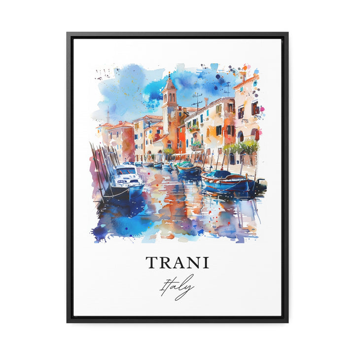 Trani Apulia Wall Art, Trani Apulia Print, Trani Italy Watercolor, Trani Gift,