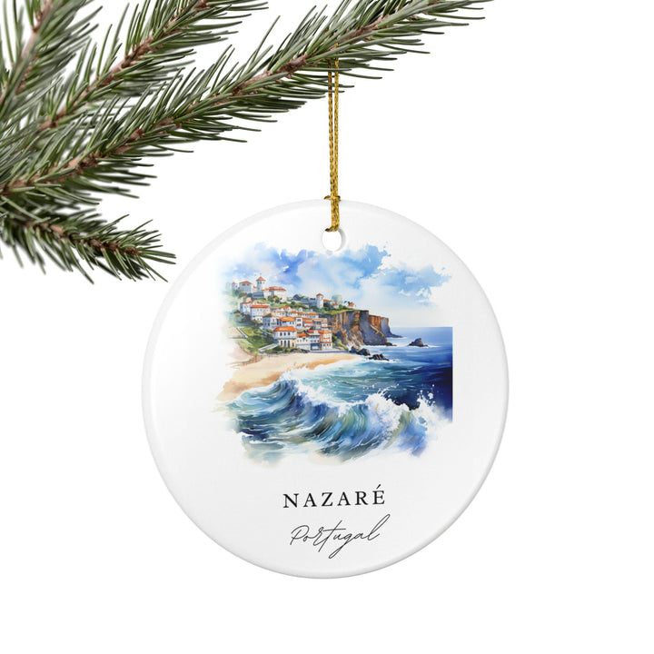 Nazare Ornament: Unique Nazare Portugal Souvenir, Portugal Xmas Decor, and Authentic Nazare Surfing Gift